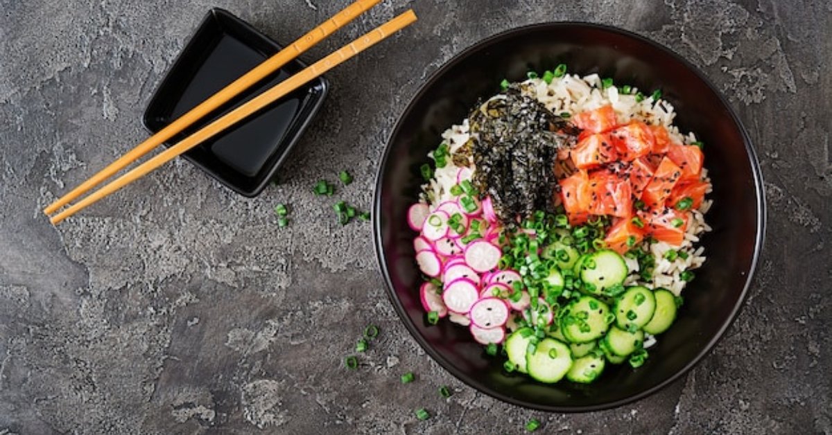 Asian Sesame Salmon Rice Bowl