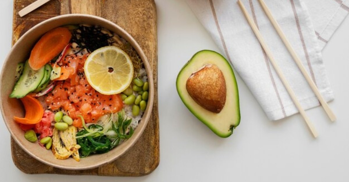 Avocado Lime Salmon Rice Bowl