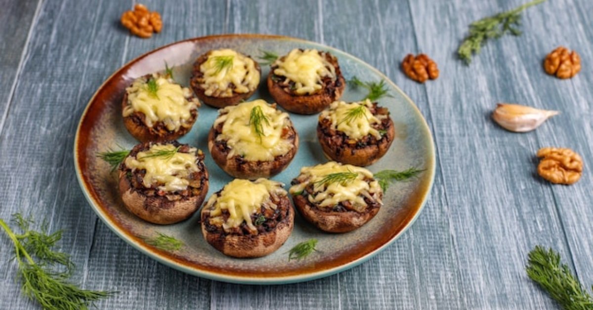 Garlic Mushroom and Spinach Jacket Potato