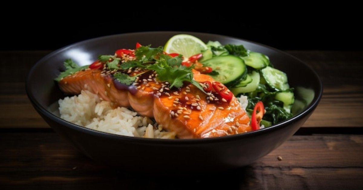 Miso Glazed Salmon Rice Bowl