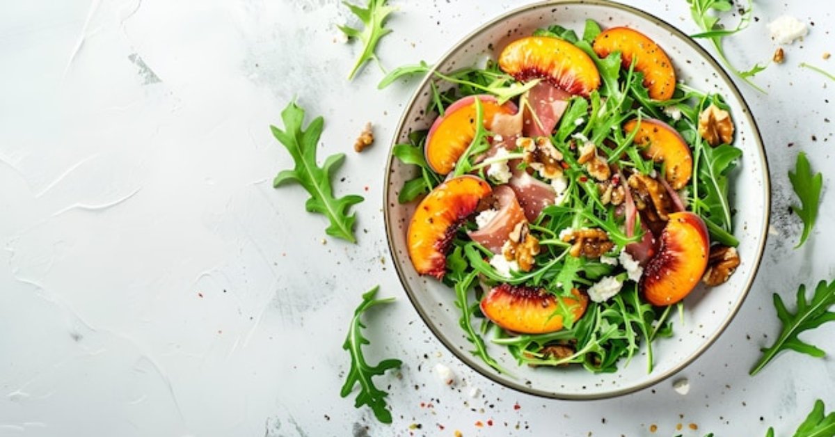 Peach Arugula Salad